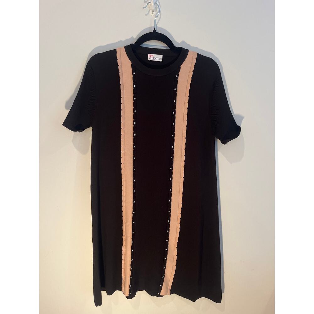 Red Valentino Studded Detail T-shirt Dress. Size L
